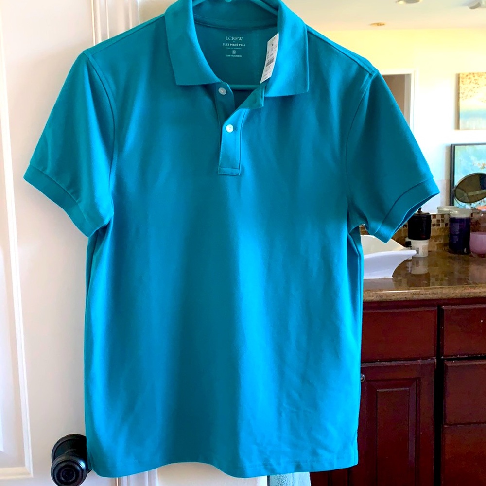 J. Crew Men’s turquoise polo shirt Size Small